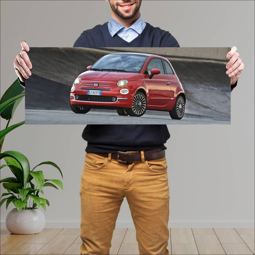 Cuadro 30x80cm Auto 2015 Fiat 500c Auto 80