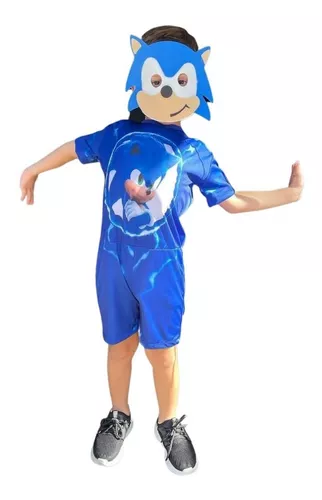 Fantasia do sonic infantil mercado livre