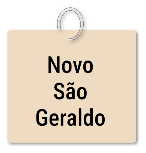 Chaveiro Novo São Geraldo Mdf Recordação C/ Argola