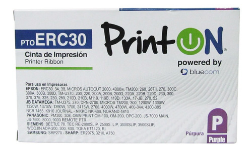 Imagen 2 de 3 de Cinta De Impresion Purpura Compatible Con Epson Printon