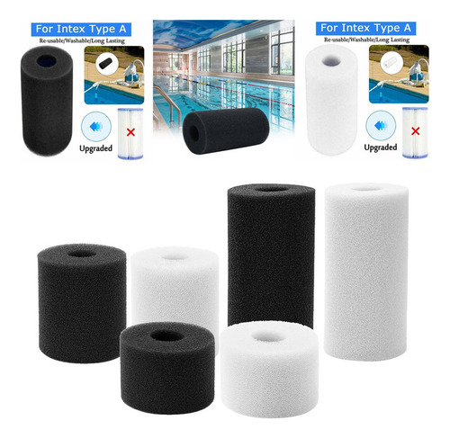 Bomba De Filtros De Piscina Lavable Para Intex Type H Black