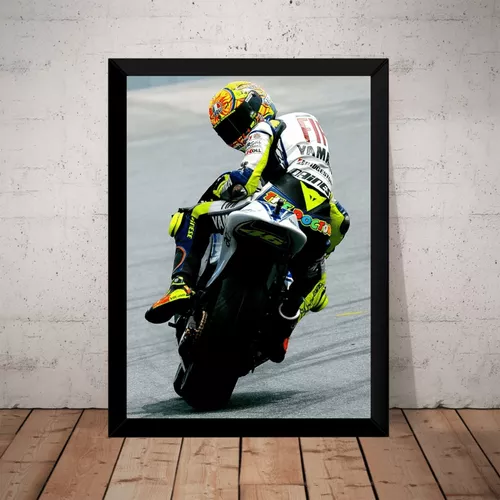 Quadro Decorativo Veículo Moto Em Corrida Motoqueiro VEIM041