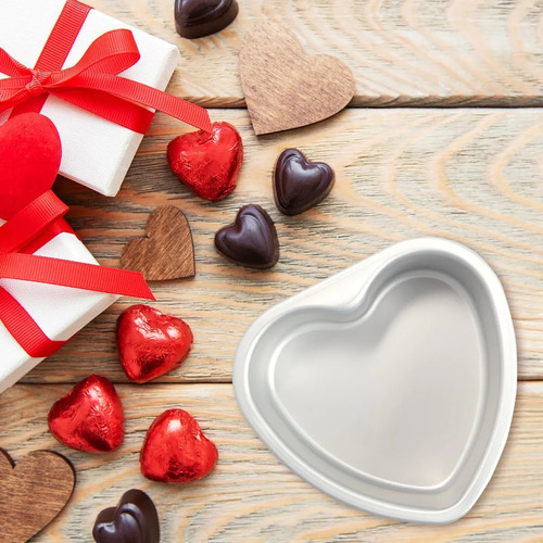 Molde De Pastel En Forma De Corazón De Aluminio De 6 Pulgada