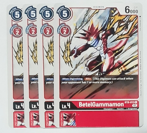 Playset Cartas Betelgammamon C Bt8 013 C Digimon Tcg (Usado)