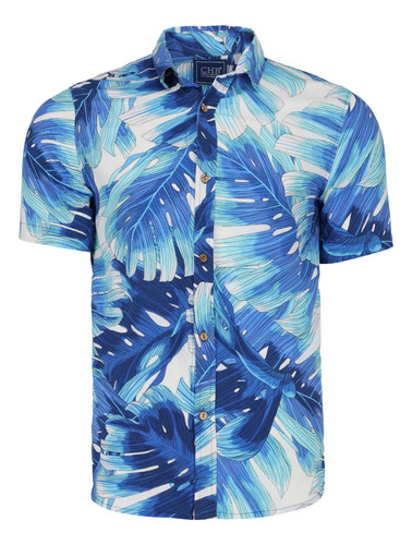 Camisa Hawaiana Manga Corta Para Hombre Fresca Playa Casual