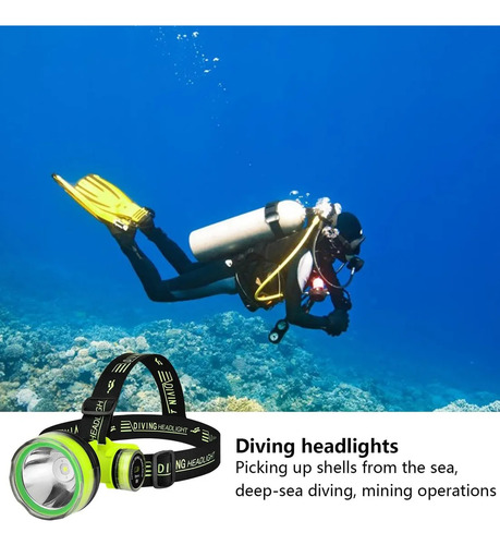 Lampara De Buceo 10000 Lumens Profecional Sumergible Usb C
