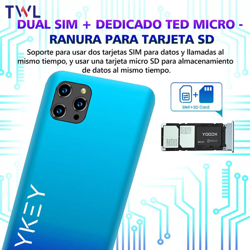 Twl Novi Teléfono 2gb Ram+16gb Facial Dual Sim Rojo