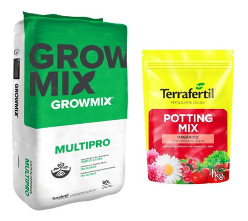 Sustrato Growmix Terrafertil Multipro 80lts Harina De Hueso