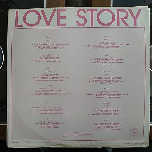 Lp Love Story Box Coletânia 6 Discos Excelentes Vinil199