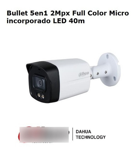 Camara Bullet 2mpx Hdcvi Full Color Dahua Hfw1239tlmp-a-led