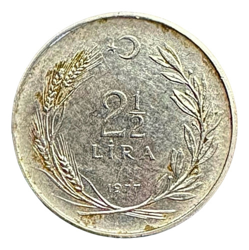 Turquía - 2.5 Lira - Año 1977 - Km #893.2 - Mustafa Kemal