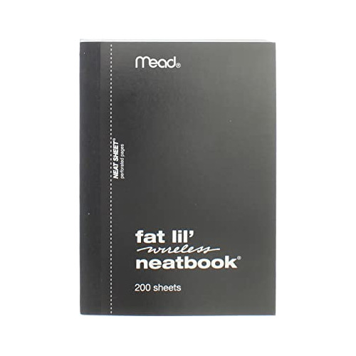 Fat Lil' Neatbook 200 Hojas Regla Universitaria 4  X 5....