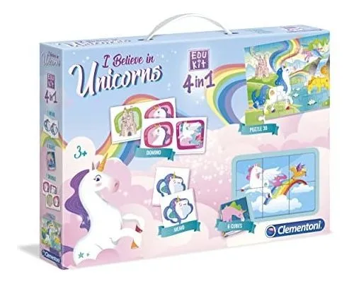 Clementoni Edukit Unicornio 4 En 1, 18035, Multicolor.