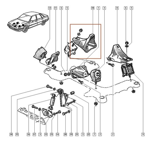 Pata Motor Renault R 21 Derecha Original Oferta