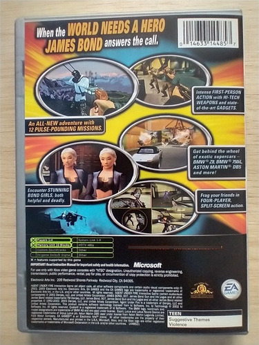 007 Agent Under Fire Xbox Clasico (Usado)
