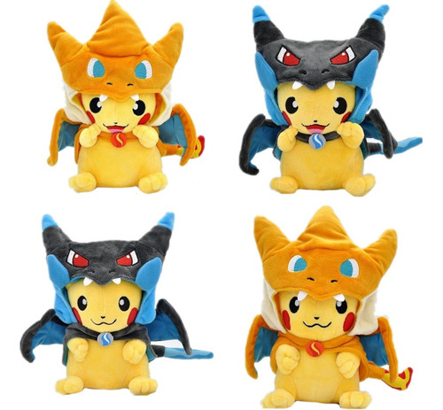 Imagen 4 de 6 de Peluche Pokemon Pikachu Eevee Charizard Anime Alta Calidad