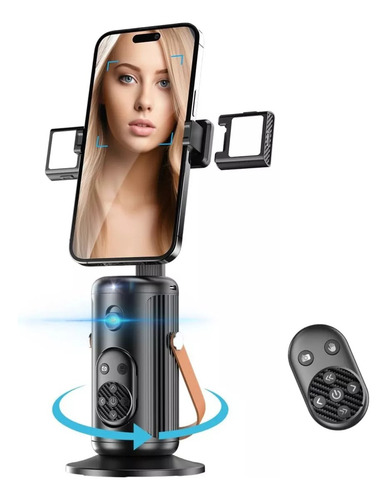 Gimbal Con Ia Seguimiento Facial 360° Tripode Contenidos Negro