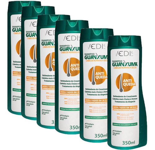 Shampoo Guanxuma Cabelos Secos 6 X 300ml Vedis