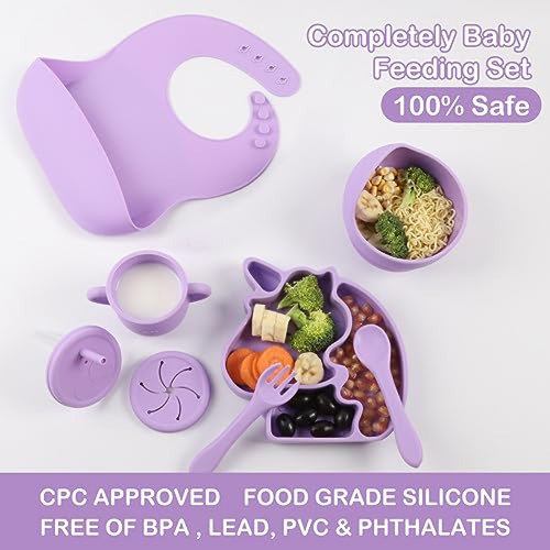 Baberos De Silicona Qualyon- Set De Alimentación De Silicona