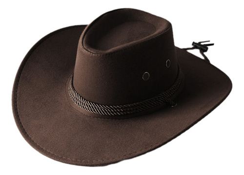 (db) Sombrero De Vaquero Occidental De Color Sólido, Sombrer