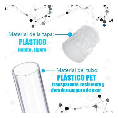 Tubos De Ensayo De Plástico 5ml 100 Piezas Con Accesorios