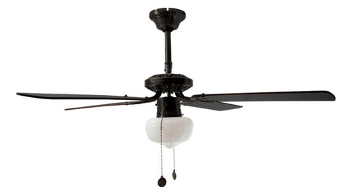 Ventilador de techo LámparaYa 23075-2 con 4 palas de MDF color negro, 1.06m de diámetro 127V