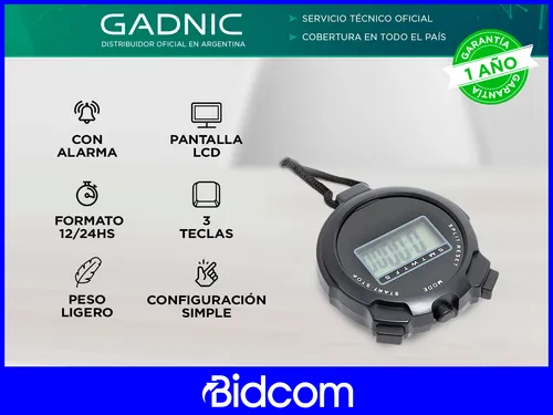 Cronómetro Deportivo Gadnic Pantalla Con Alarma Hora De Mano