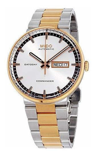 Mido Commander Ii Silver Dial De Acero Inoxidable Para