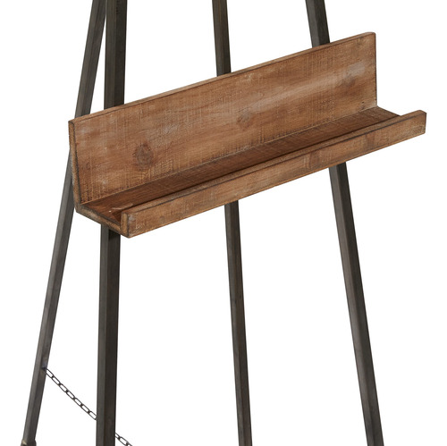 Caballete De Metal Grande Ajustable Con Bandeja De Madera 40