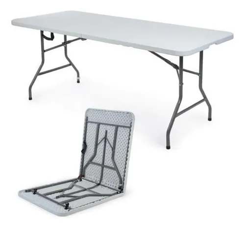 comprar Vitasense Mesa-03 180cm Plegable de Exterior Color Blanco de Acero y Plástico