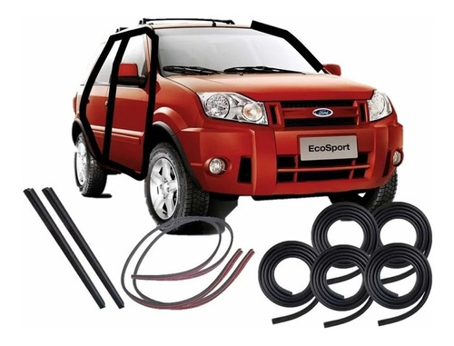 Kit Borrachas 4 Porta Pingadeiras Friso Teto E Mala Ecosport