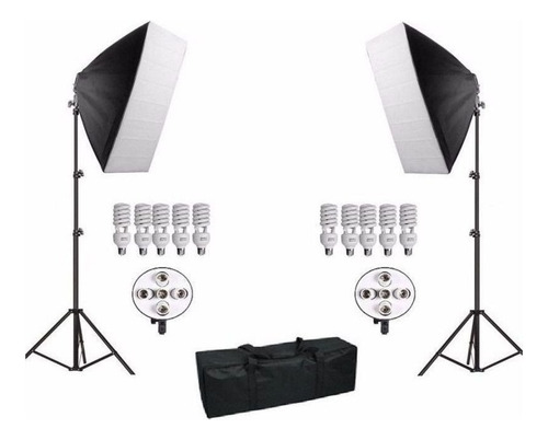 Kit Iluminação Estúdio Profissional Completo Softbox 110v