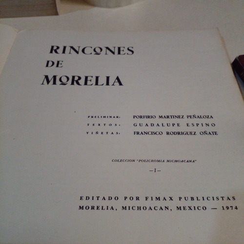 Rincones De Morelia - Fimax Publicistas (Usado)