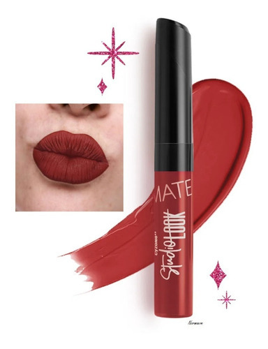 Labial Studio Look Liquido No Transfer Mate - Cyzone Color Power Red