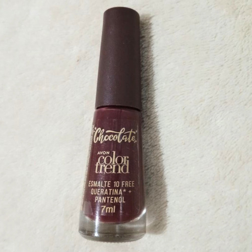 Esmalte 10 Free Avon Color Trend Chocolate Amargo 7 Ml