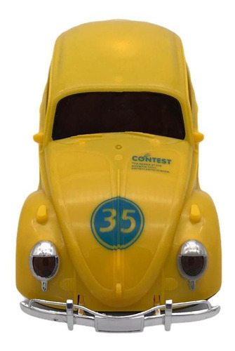 Cochecito Beetle Bate And Turn Around de 360 grados con sonido y luz de color amarillo
