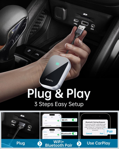 Inalámbrico Carplay Wireless Para iPhone Android Plug&play