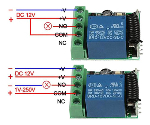 Control Inalámbrico Fs De 10 Piezas, 12 V, Canal Único, 433