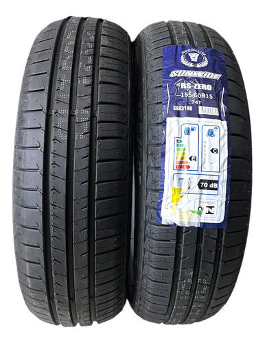 Kit 2 Pneus 155/60 R15 Sunwide Rs Zero 74t
