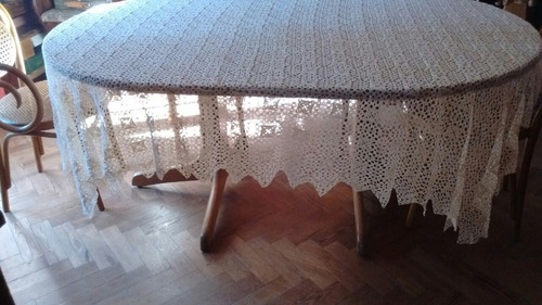 Antigua Colcha Crochet Mantel O Cortina (Usado)
