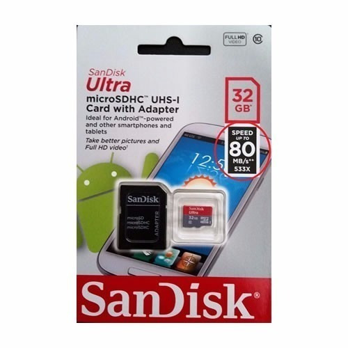 Memoria Micro Sd 32gb Sandisk Ultra C Adap Sd Clase 10 Clickea It