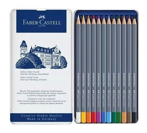 Lapices De Acuarela Faber-castell Goldfaber Aqua X12 Colores