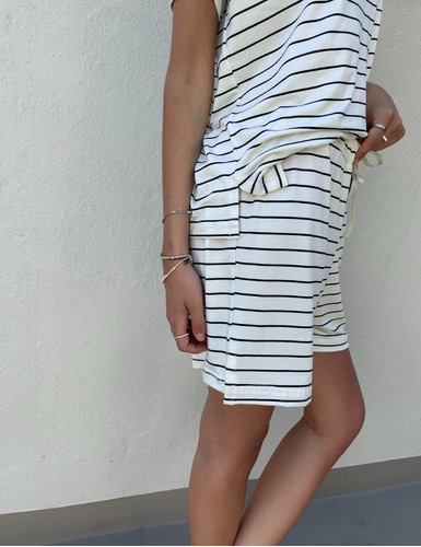Imagen 2 de 6 de Pijama Conjunto Dormir Short Remera Modal Verano Violette