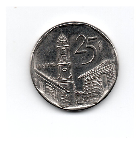 Moneda 25 Centavos Cubanos Año 2003 Km#577.2