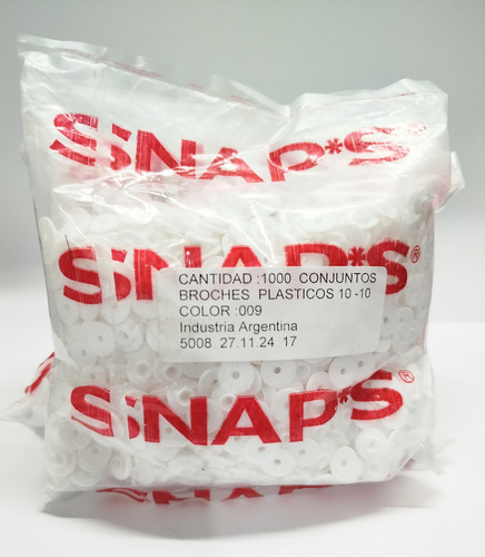 Broche Snaps 10 -10 Por 100 Unidades + Matriz Tmp Blanco