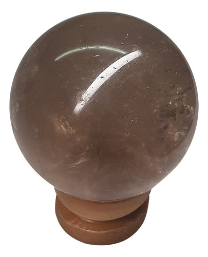 Mini Esfera De Quartzo Fumê Pedra Natural De Cura 5cm 229g