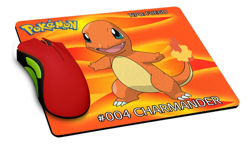 Mouse Pad Personalizado Pokemon Tazos Charmander 24x20