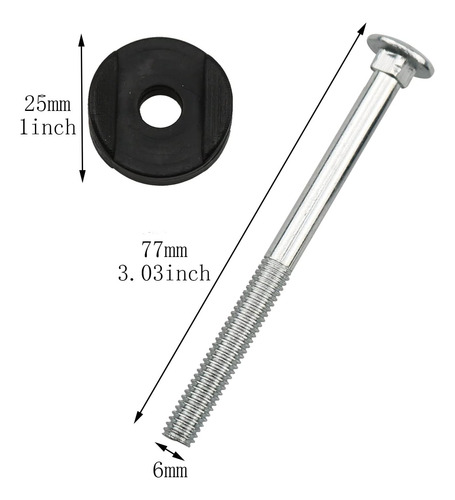 Tornillos M6x75mm Para Trampolín Galvanizados, 6 Juegos