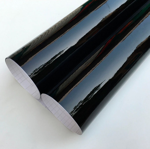 Vinilo Adhesivo Negro Brillo Parantes Auto Oracal 31cm X 1m