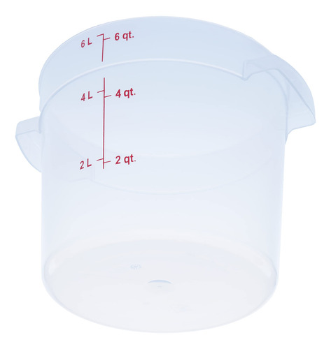 Recipiente Redondo Apilable Para Alimentos 6l Polipropileno